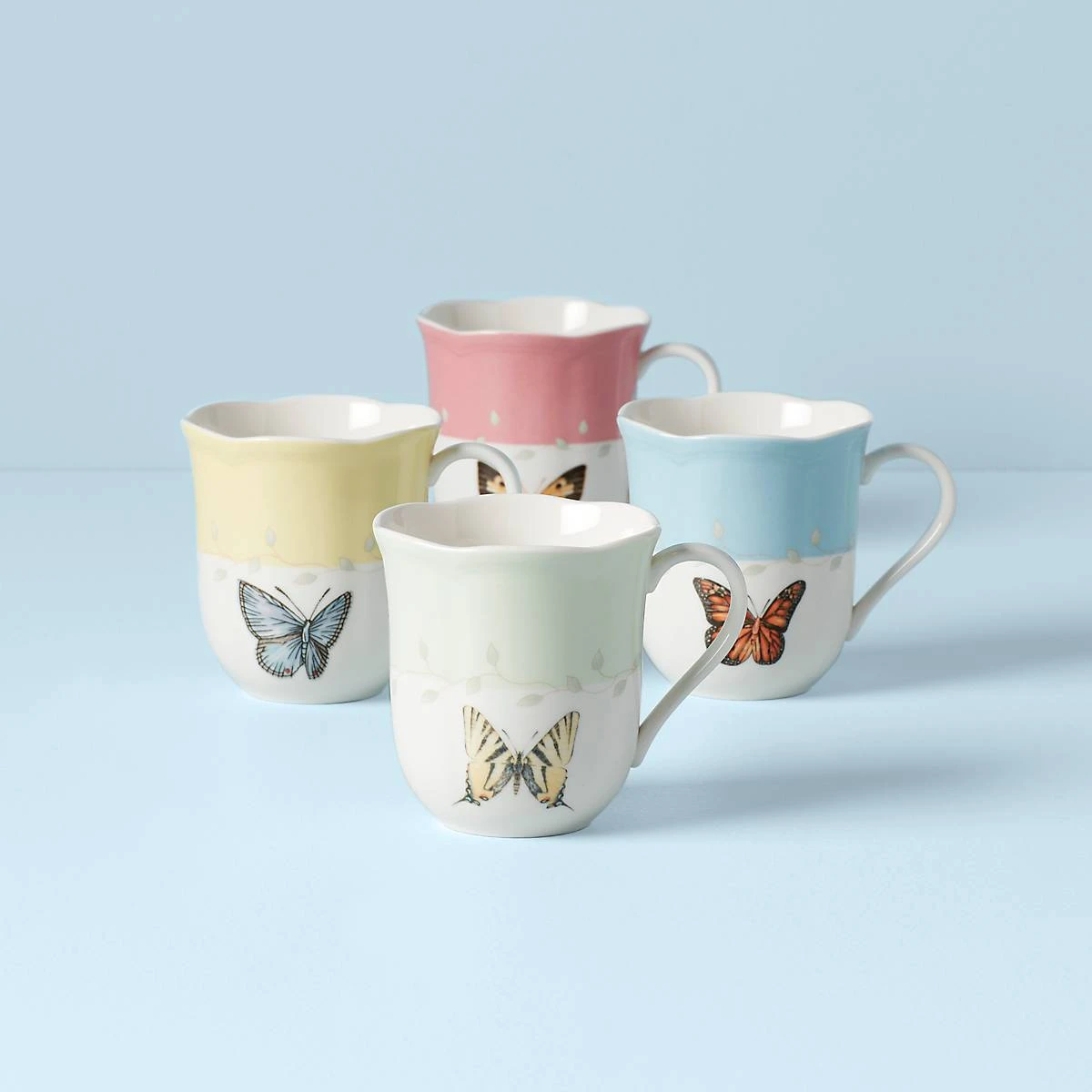 Lenox Butterfly Meadow 4-piece Mug Set 3 Lenox Butterfly Meadow 4-piece Mug Set