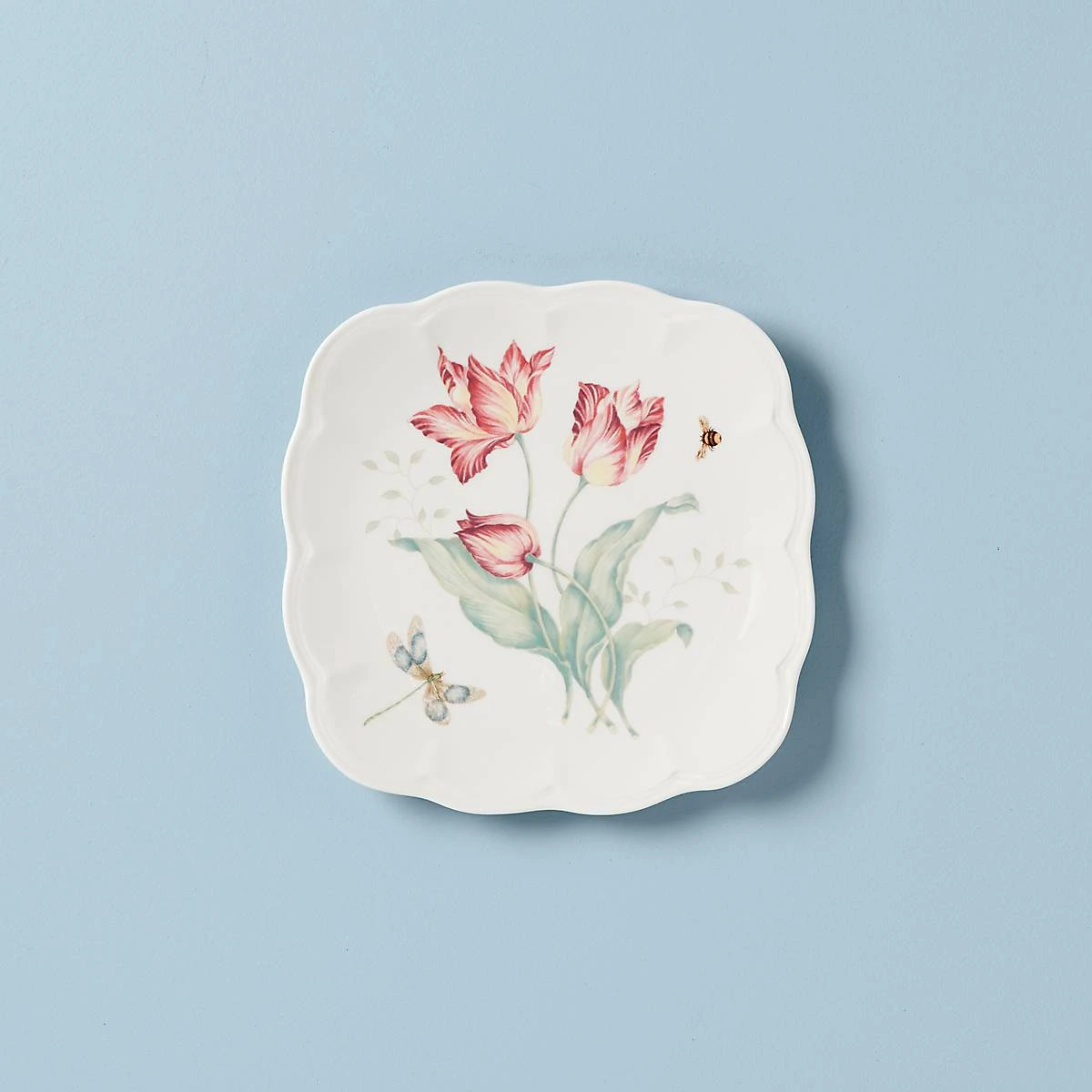 Lenox Butterfly Meadow Square Accent Plate 3 Lenox Butterfly Meadow Square Accent Plate