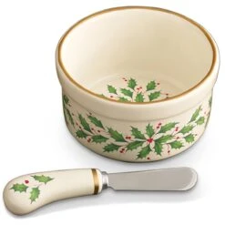 Lenox Hosting The Holidays Dip Bowl & Spreader -Lenox Shop 804420 wHR