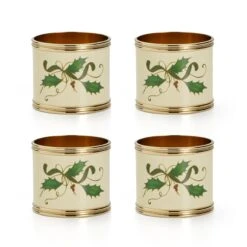 Lenox Holiday Nouveau 4-Piece Napkin Ring Set