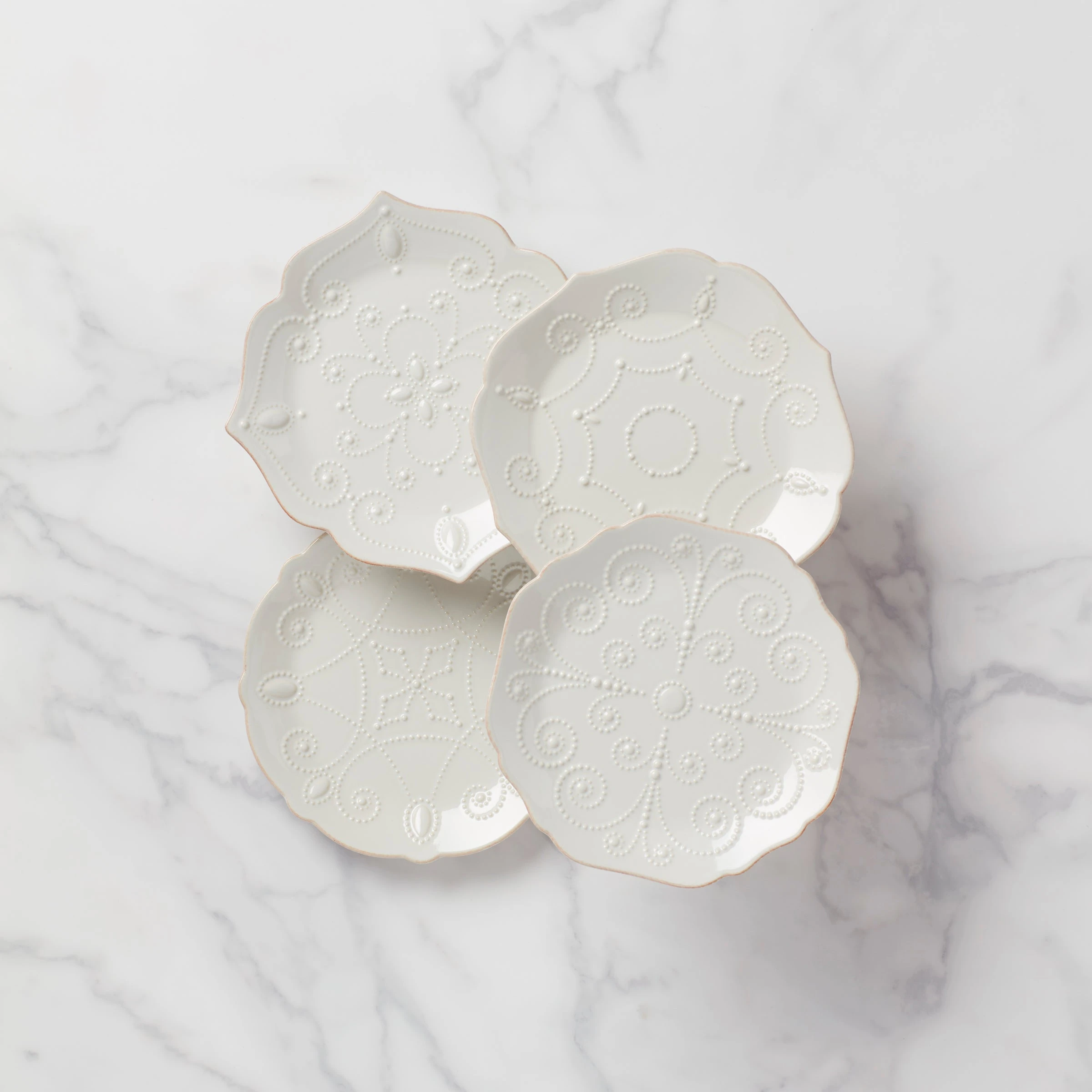 Lenox French Perle 4-Piece Assorted Dessert Set 3 Lenox French Perle 4-Piece Assorted Dessert Set