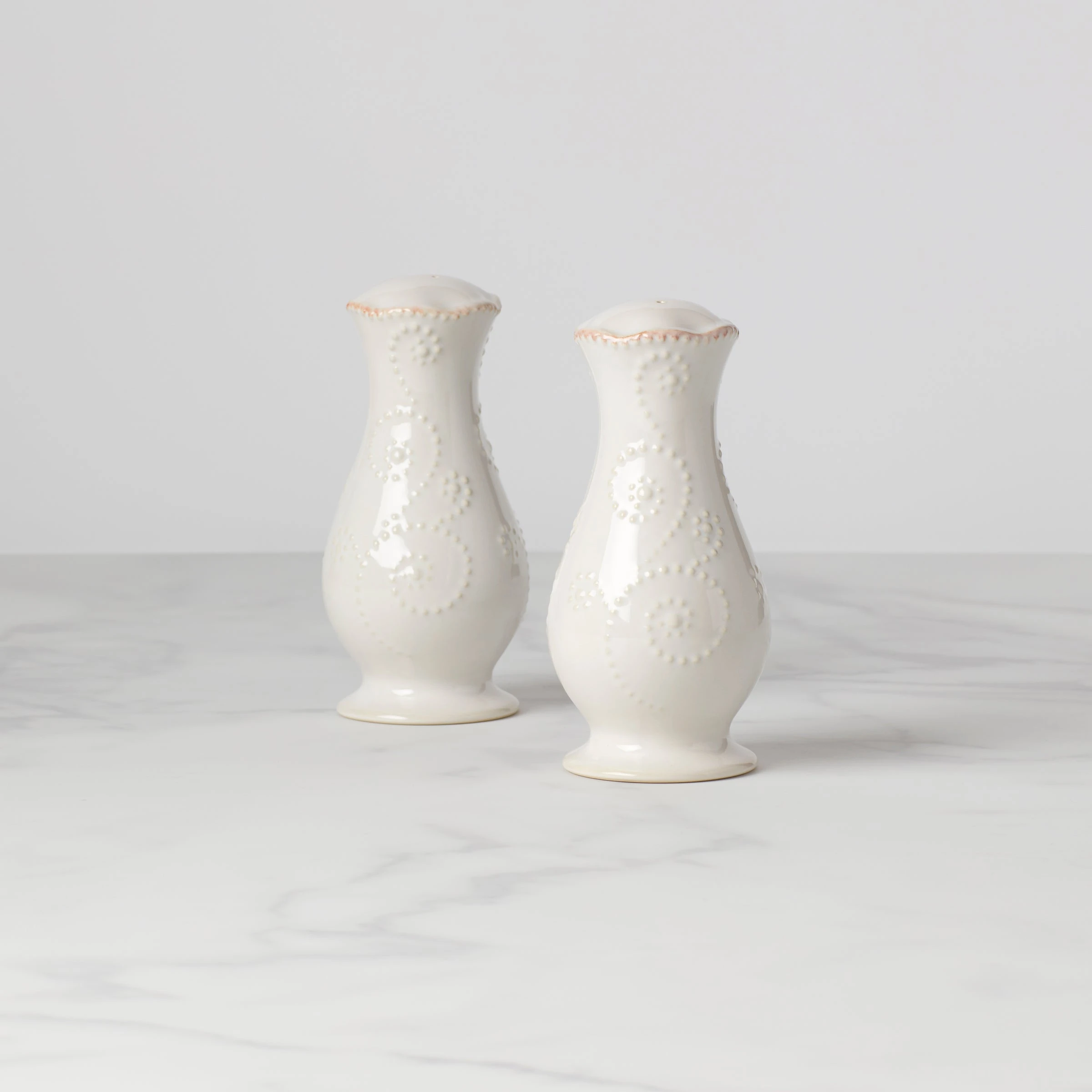 Lenox French Perle White Salt And Pepper Set 3 Lenox French Perle White Salt And Pepper Set