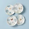 Lenox Butterfly Meadow Blue 4-Piece Dessert Plate Set -Lenox Shop 833416 w10