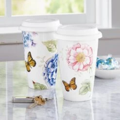 Lenox Butterfly Meadow Thermal Travel Mug -Lenox Shop 837583 w1