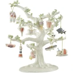 Lenox Summer 12-Piece Mini Ornament & Tree Set -Lenox Shop 850422 wHR