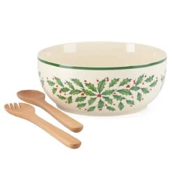 Lenox Holiday Salad Bowl & Servers -Lenox Shop 853767 wHR 5865e10d bf0d 47f3 9456 2b74ed1a0fca