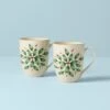 Lenox Hosting The Holidays 2-Piece Holly Mug Set -Lenox Shop 870002 w10