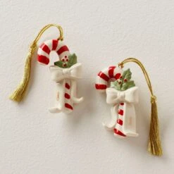 Lenox Forever Friends Candy Cane 2-Piece Ornament Set