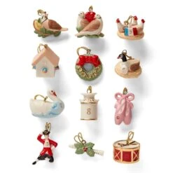 Lenox Twelve Days Of Christmas 12-Piece Ornament Set 7 Lenox Twelve Days Of Christmas 12-Piece Ornament Set -Lenox Shop 878893 wHR