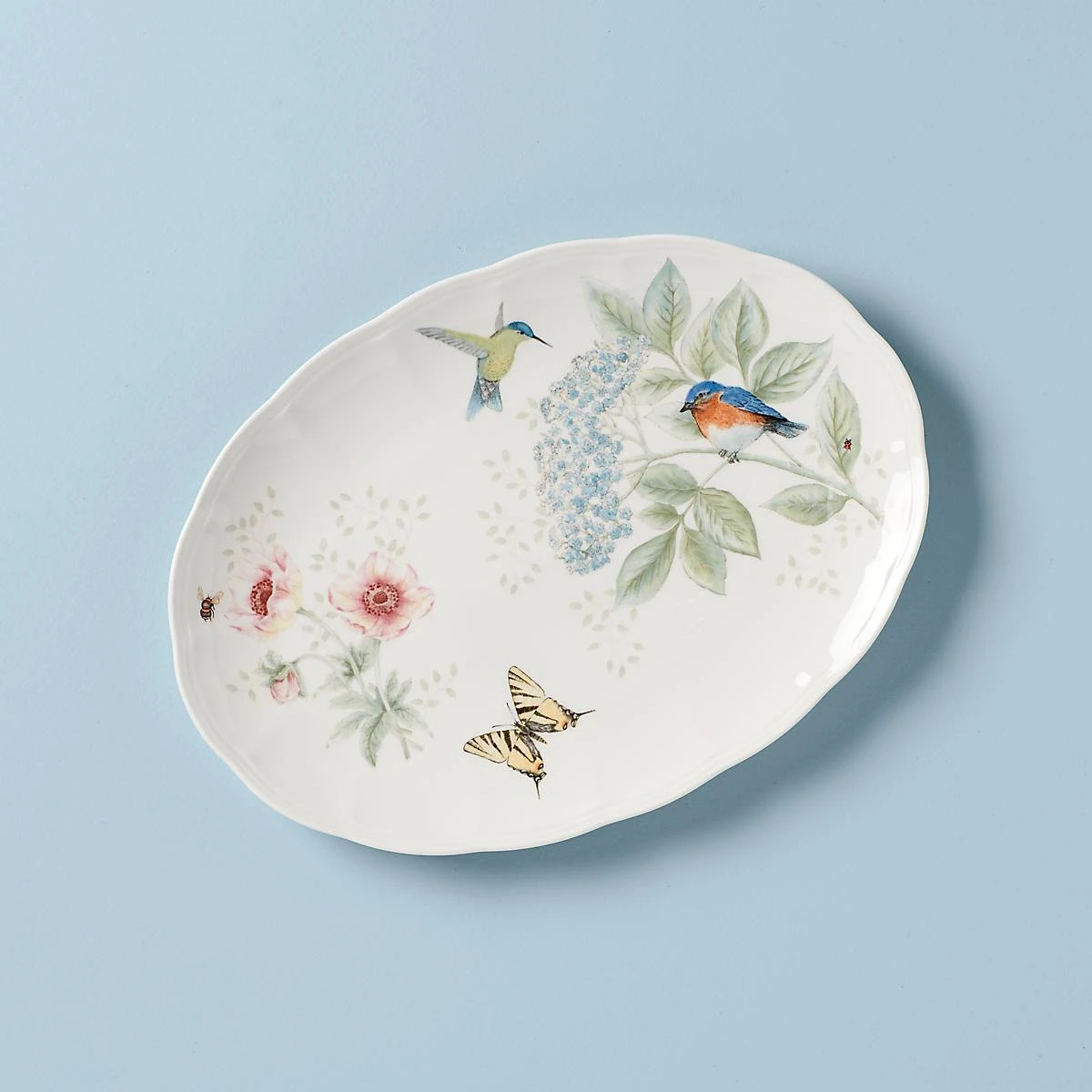 Lenox Butterfly Meadow Flutter Eastern Bluebird Platter 3 Lenox Butterfly Meadow Flutter Eastern Bluebird Platter
