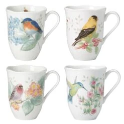 Lenox Butterfly Meadow Flutter 4-Piece Mug Set -Lenox Shop 882795 wHR
