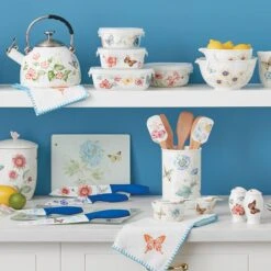Lenox Butterfly Meadow 4-Piece Utensil Holder Set -Lenox Shop 888087 w1