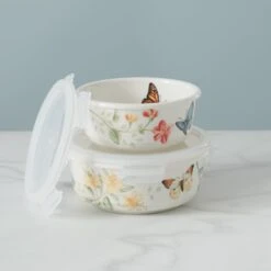 Lenox Butterfly Meadow Large Round Food Container -Lenox Shop 888264 w12