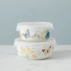 Lenox Butterfly Meadow Large Round Food Container -Lenox Shop 888264 w13