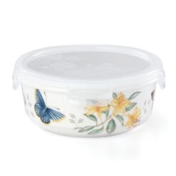 Lenox Butterfly Meadow Large Round Food Container -Lenox Shop 888264 wHR