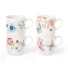 Lenox Butterfly Meadow 4-Piece Stacking Mug Set -Lenox Shop 890451 wHR