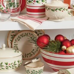 Lenox Holiday Handpaint Stripe Mixing Bowl -Lenox Shop 890773 w11