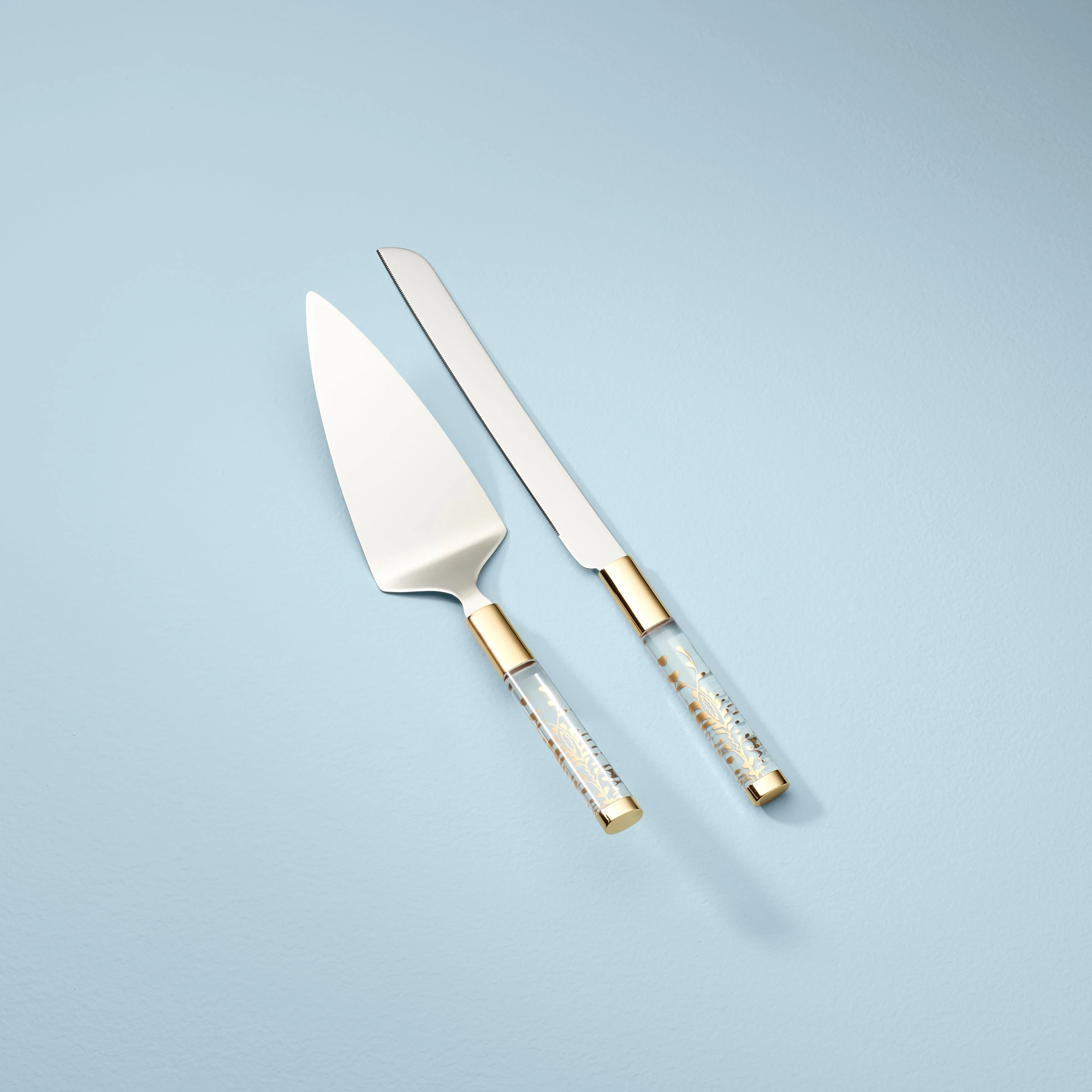 Lenox Opal Innocence Flourish Cake Knife & Server 3 Lenox Opal Innocence Flourish Cake Knife & Server