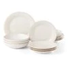Lenox French Perle Groove White 12-Piece Dinnerware Set 1 Lenox French Perle Groove White 12-Piece Dinnerware Set -Lenox Shop 891196 LNP S20