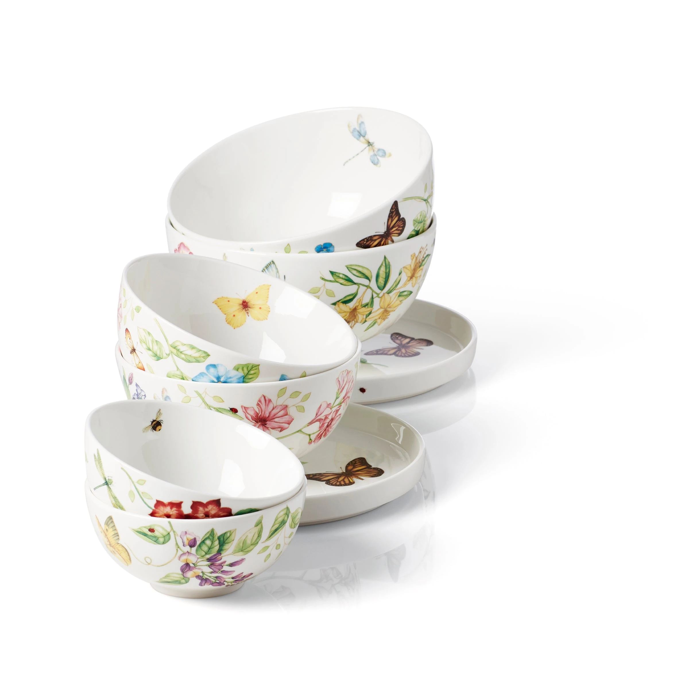 Lenox Butterfly Meadow Luna 8-Piece Nesting Dinnerware 6 Lenox Butterfly Meadow Luna 8-Piece Nesting Dinnerware - Image 4