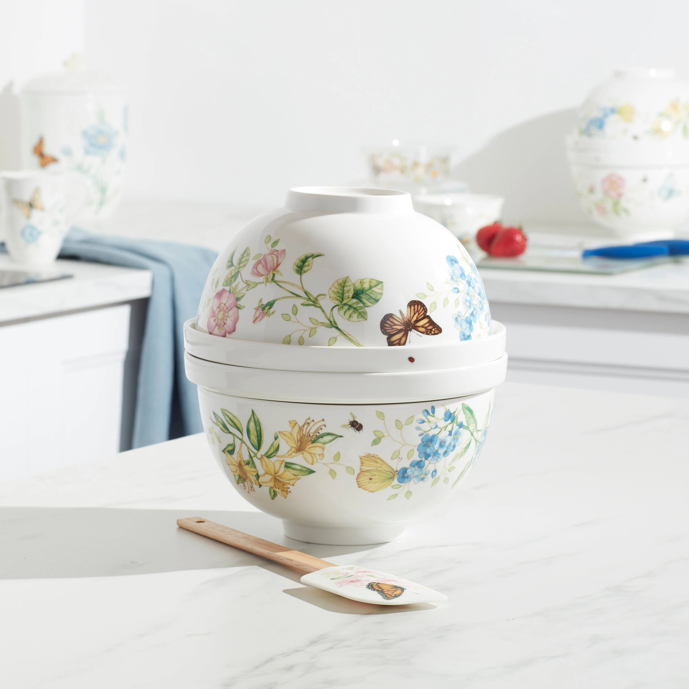 Lenox Butterfly Meadow Luna 8-Piece Nesting Dinnerware 8 Lenox Butterfly Meadow Luna 8-Piece Nesting Dinnerware - Image 6