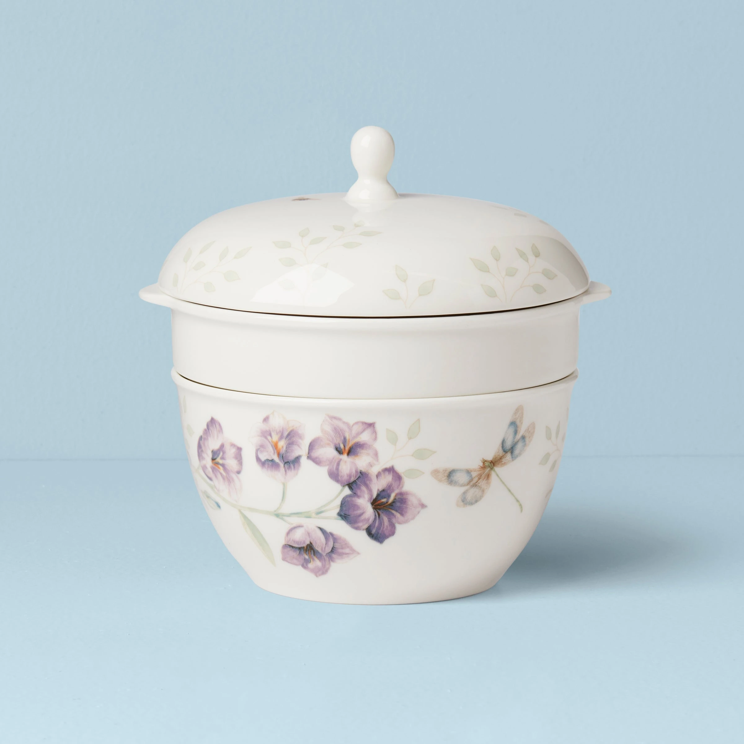 Lenox Butterfly Meadow 3-Piece Stackable Bowl Set 4 Lenox Butterfly Meadow 3-Piece Stackable Bowl Set - Image 2