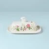 Lenox Butterfly Meadow Bunny Covered Butter Dish -Lenox Shop 893455 w10