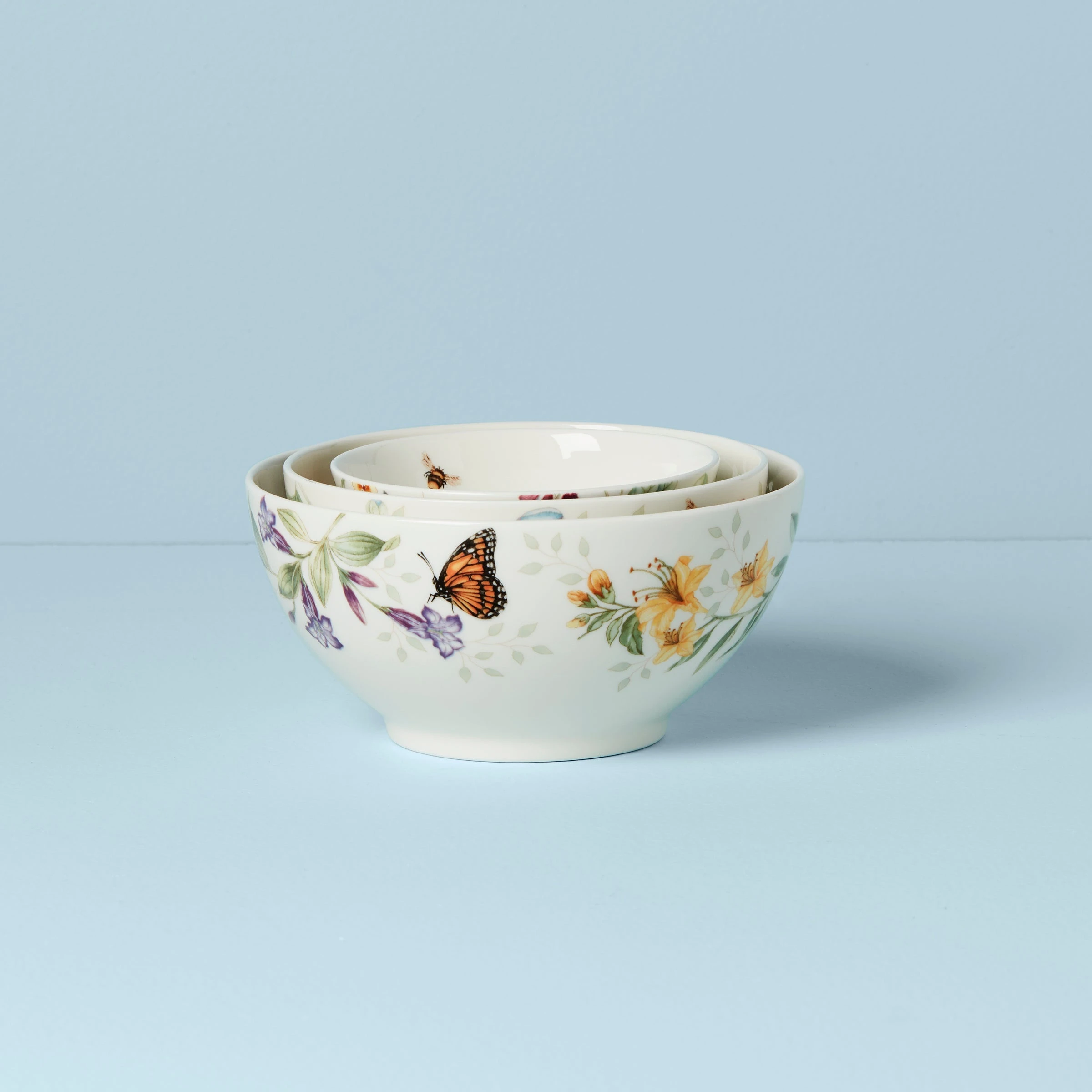 Lenox Butterfly Meadow 3-Piece Bowl Set 3 Lenox Butterfly Meadow 3-Piece Bowl Set