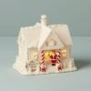 Lenox Mistletoe Park Light-Up Santa's Cottage Figurine -Lenox Shop 893609 W10 1