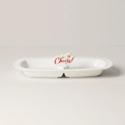 Lenox Profile Divided Tray With Cheers Popper Set
