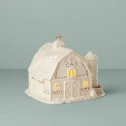 Lenox Mistletoe Park Lit Barn -Lenox Shop 894085 w11