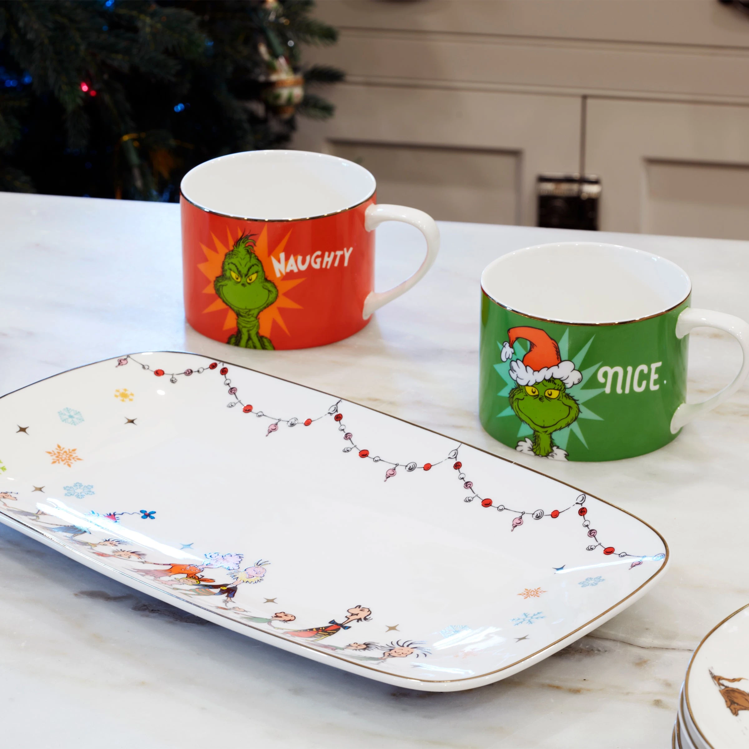 Lenox Merry Grinchmas Naughty & Nice Mugs 4 Lenox Merry Grinchmas Naughty & Nice Mugs - Image 2