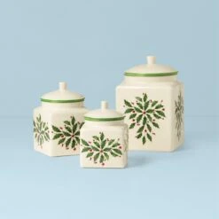Lenox Holiday Canister, Set Of 3
