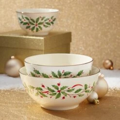 Lenox Holiday Nesting Bowls, Set Of 3 -Lenox Shop 894183 LHOL 23 FEA GG 2