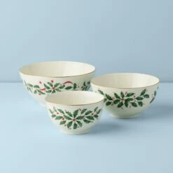 Lenox Holiday Nesting Bowls, Set Of 3