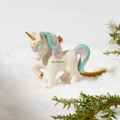 Lenox Personalized Prancing Unicorn Ornament 8 Lenox Personalized Prancing Unicorn Ornament -Lenox Shop 894189 LHOL 22 FEA 1