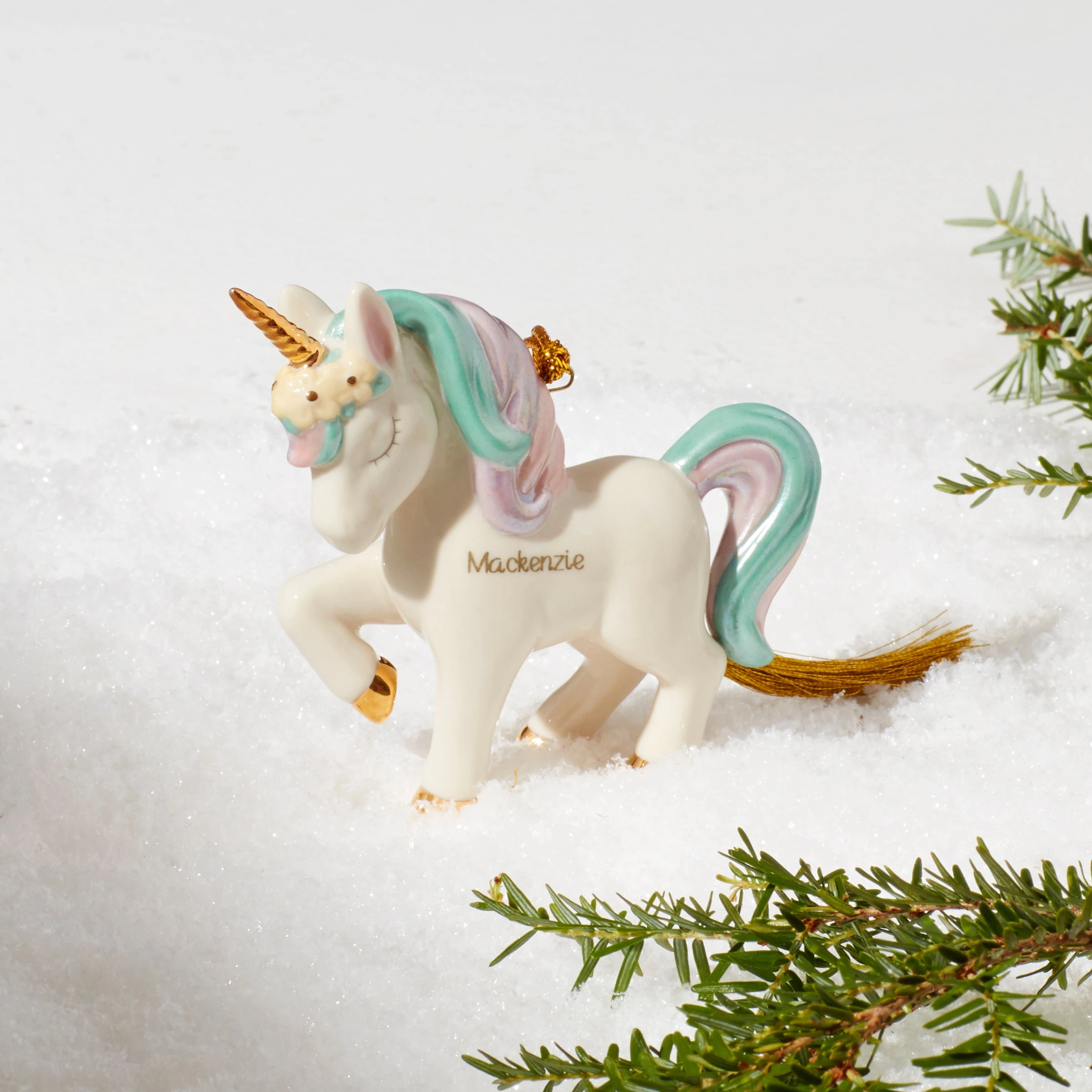 Lenox Personalized Prancing Unicorn Ornament 5 Lenox Personalized Prancing Unicorn Ornament - Image 3