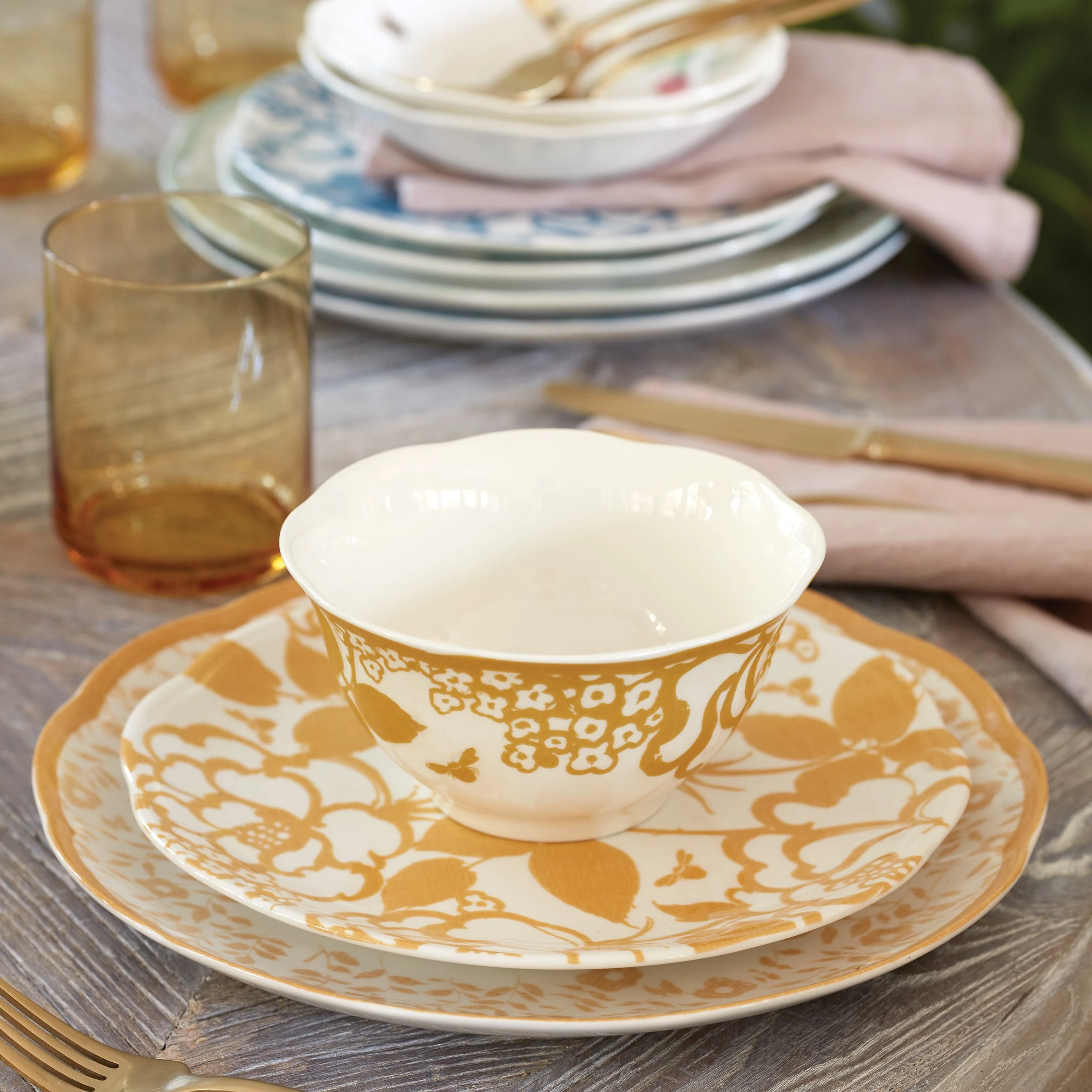 Lenox Butterfly Meadow Cottage 4-Piece Rice Bowls 12 Lenox Butterfly Meadow Cottage 4-Piece Rice Bowls - Image 10