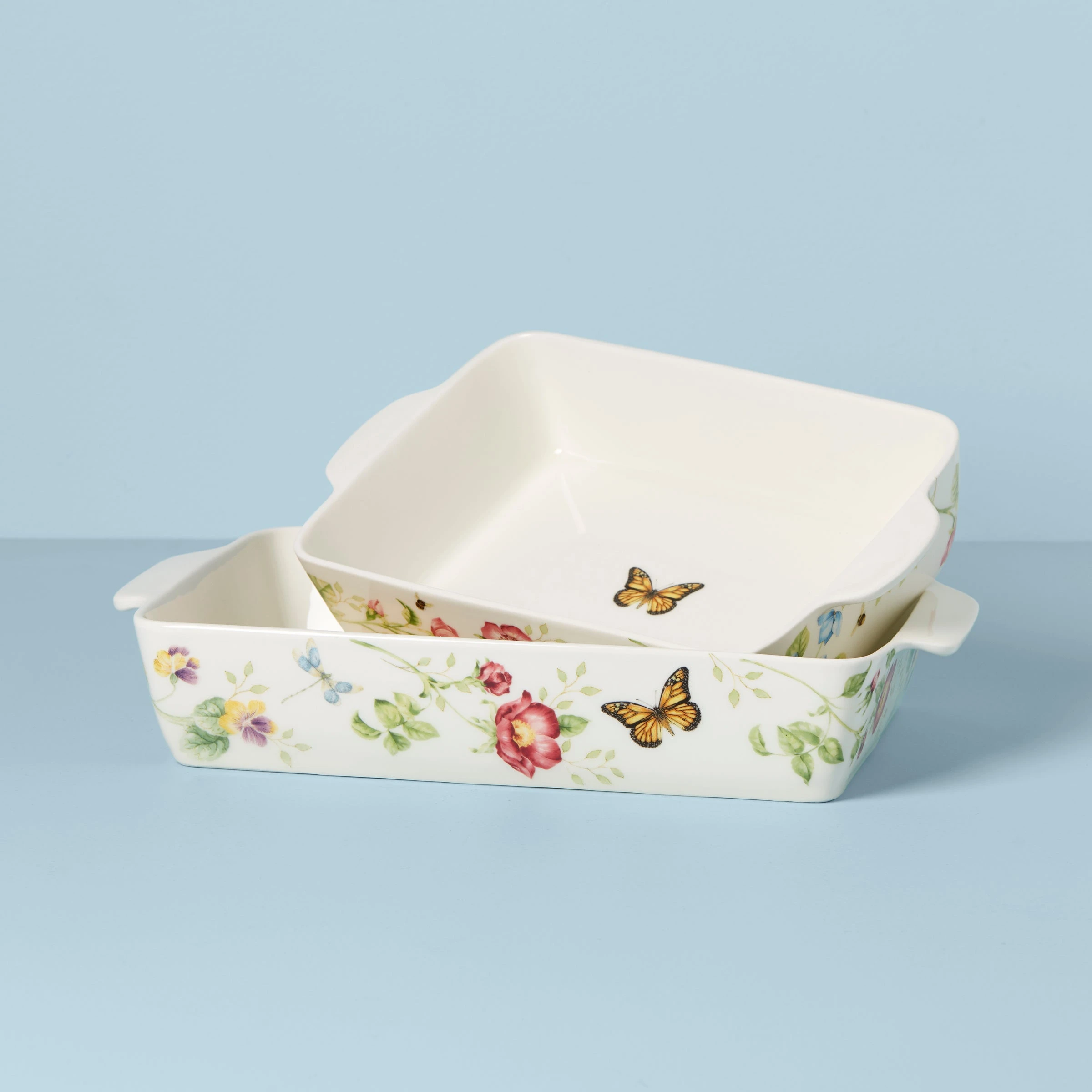 Lenox Butterfly Meadow Rectangular Baker 2-Piece Set 4 Lenox Butterfly Meadow Rectangular Baker 2-Piece Set - Image 2
