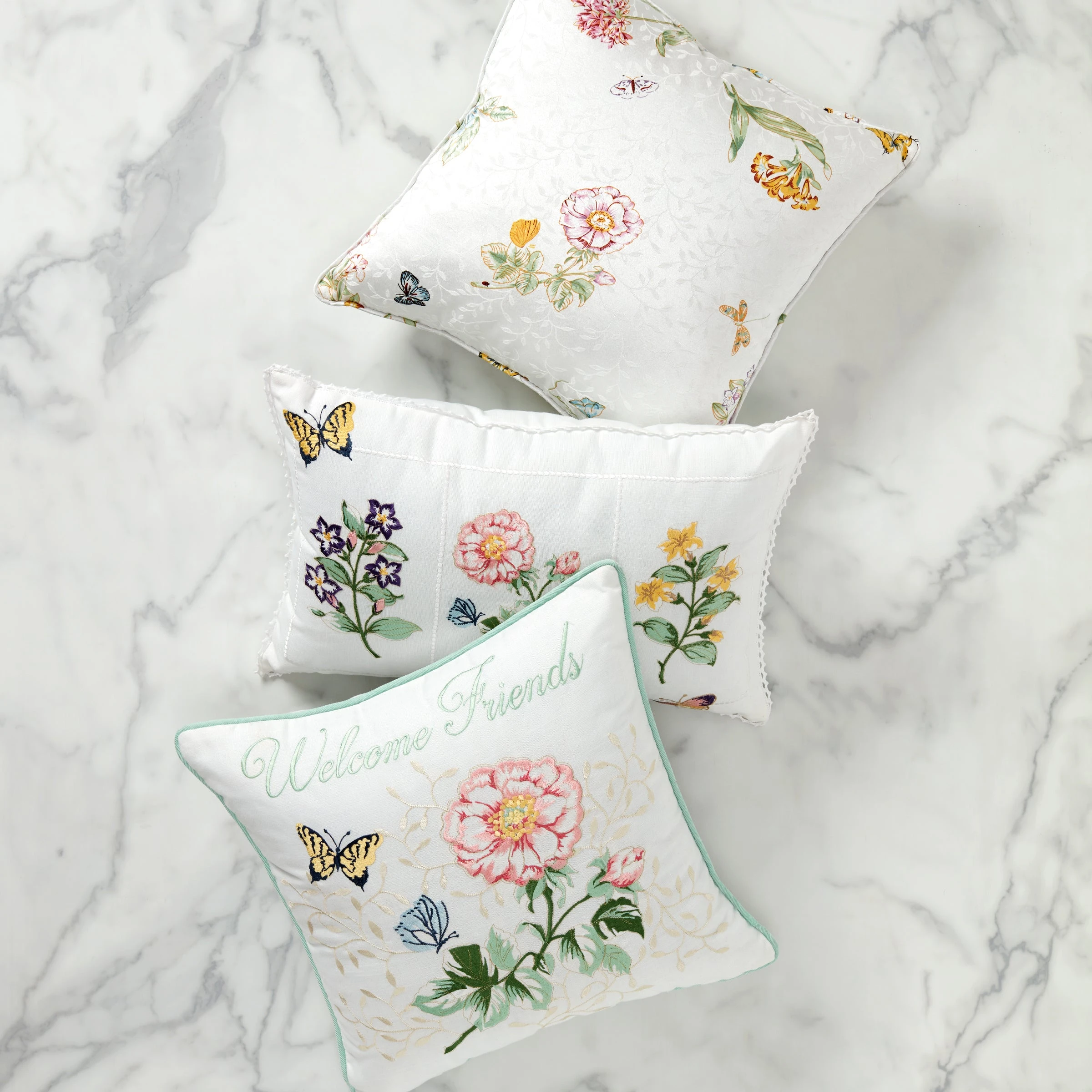Lenox Butterfly Meadow Floral Study Pillow 14x20 5 Lenox Butterfly Meadow Floral Study Pillow 14x20 - Image 3