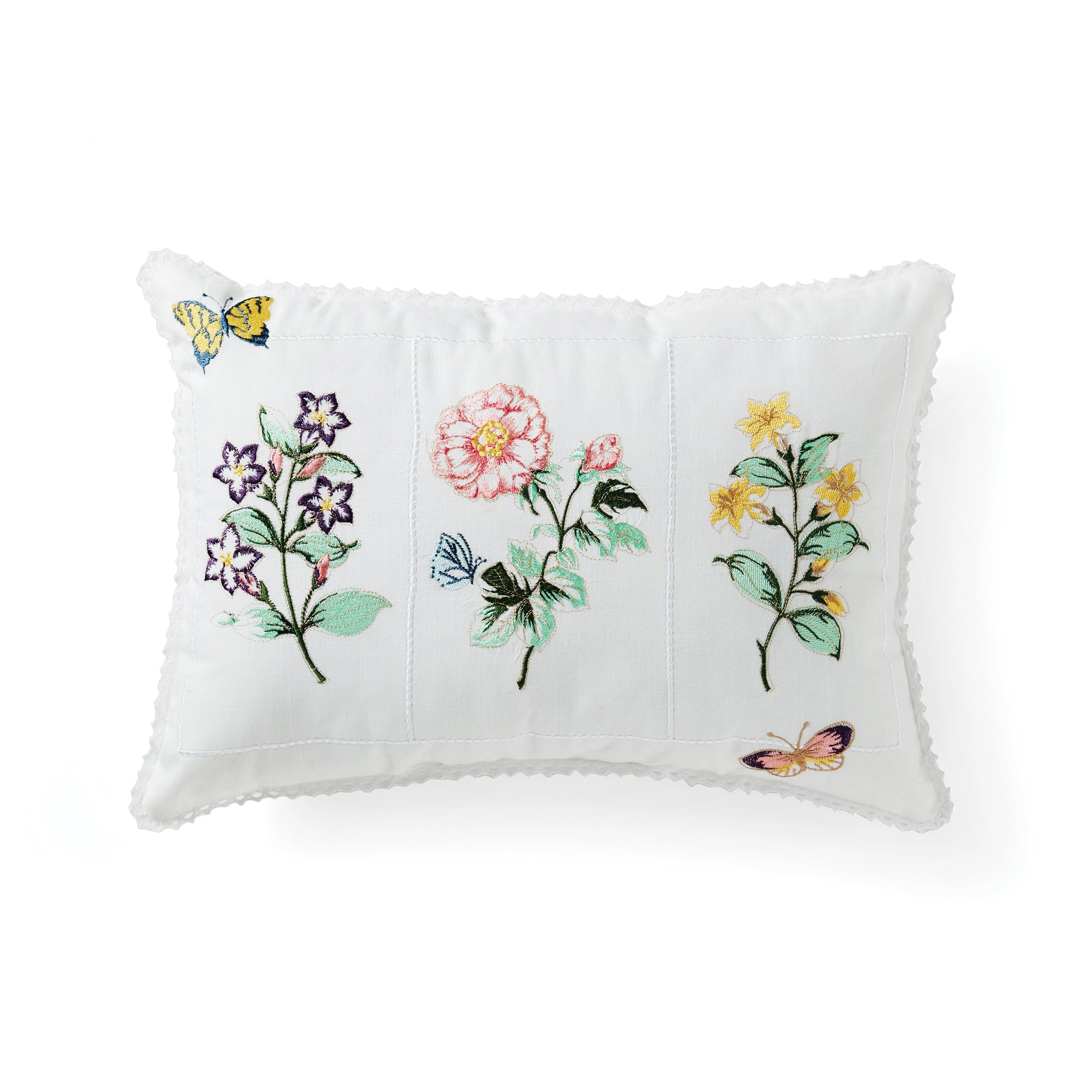 Lenox Butterfly Meadow Floral Study Pillow 14x20 3 Lenox Butterfly Meadow Floral Study Pillow 14x20