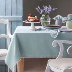 Lenox French Perle Ice Blue Tablecloth