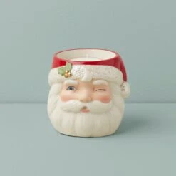 Lenox Santa Figural Votive With Tealight Candle