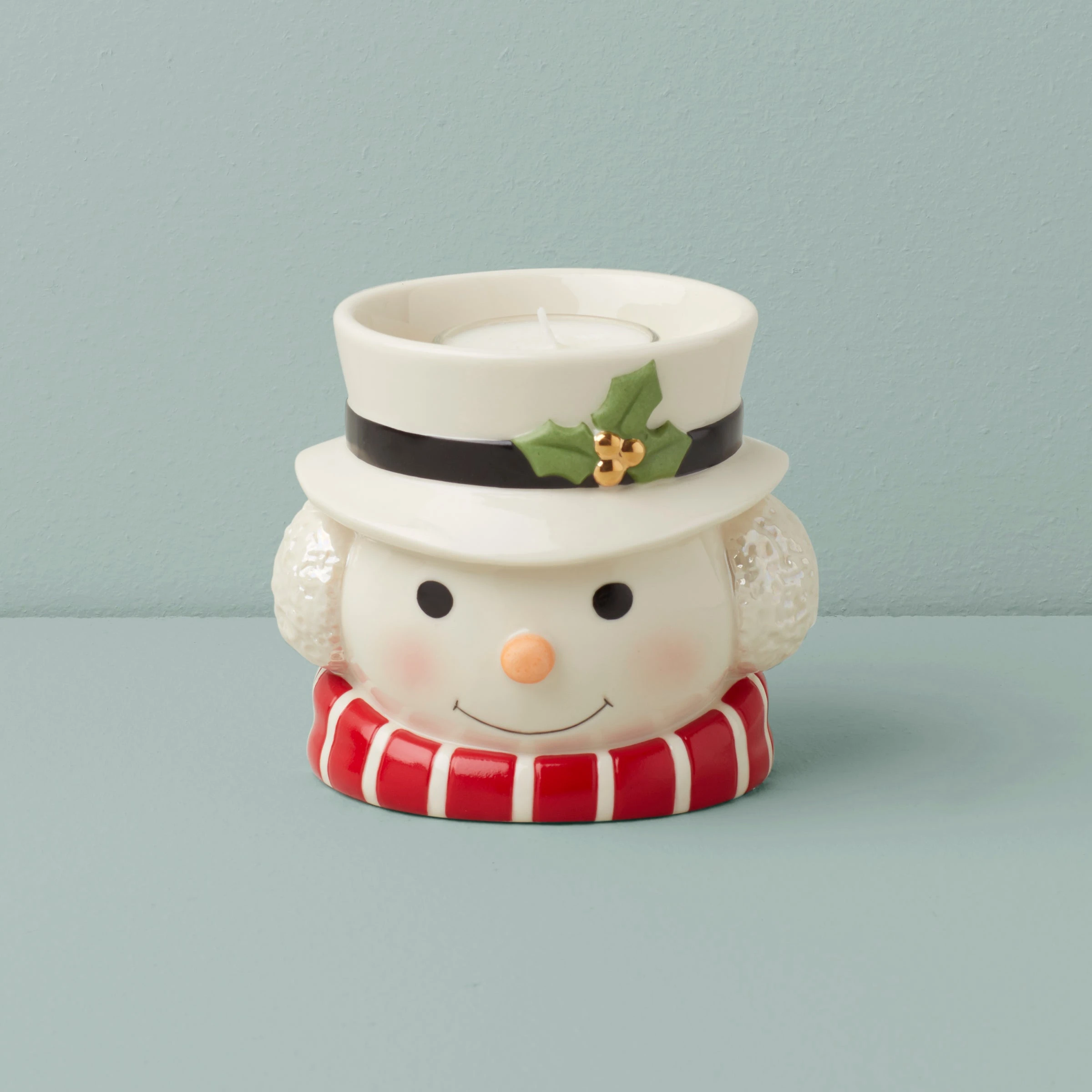 Lenox Snowman Figural Votive With Tealight Candle 3 Lenox Snowman Figural Votive With Tealight Candle