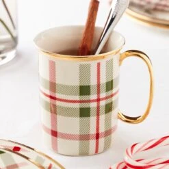 Lenox Holiday Plaid Mugs, Set Of 4 -Lenox Shop 894967 LHOL 23 FEA 1