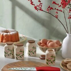 Lenox Holiday Baking Spice Jars, Set Of 4 10 Lenox Holiday Baking Spice Jars, Set Of 4 -Lenox Shop 895048 LHOL 23 FEA 1