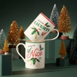 Lenox Naughty & Nice 2-Piece Mug Set -Lenox Shop 895056 LHOL 23 FEA 1 GG