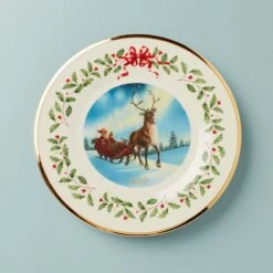 Lenox 2023 Holiday Annual Plate Sleigh Scene