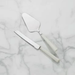 Lenox French Perle Scallop 2-Piece Dessert Set