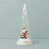 Lenox Lit Christmas Cone With Santa Scene -Lenox Shop 895173 W10